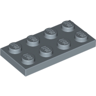 Lego destička 2x4, pískově modrá (4153937, 6052827, 6248957)